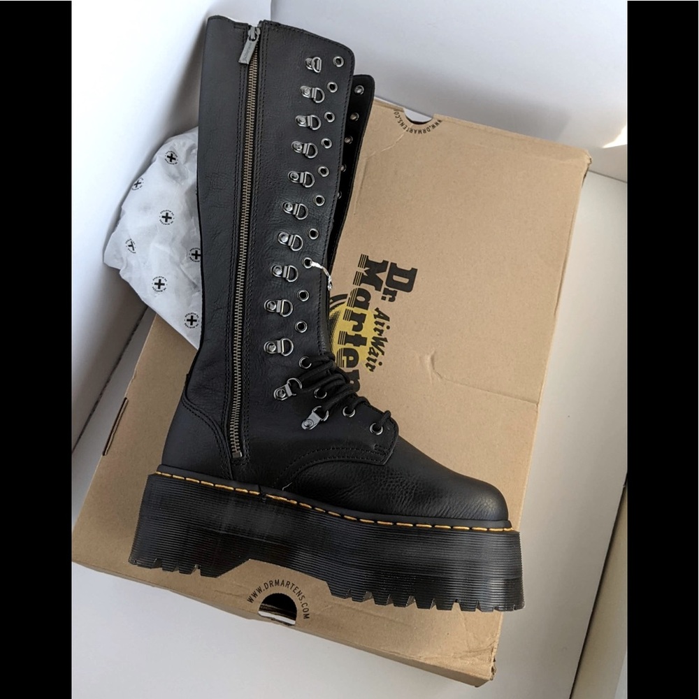 Dr Martens 1B60 Max Hardware Platform High Leg Lace Up Boot Color Black - Picture 3 of 9